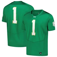 Maillot de football réplique vert Under Armour des Fighting Irish Notre Dame pour homme
