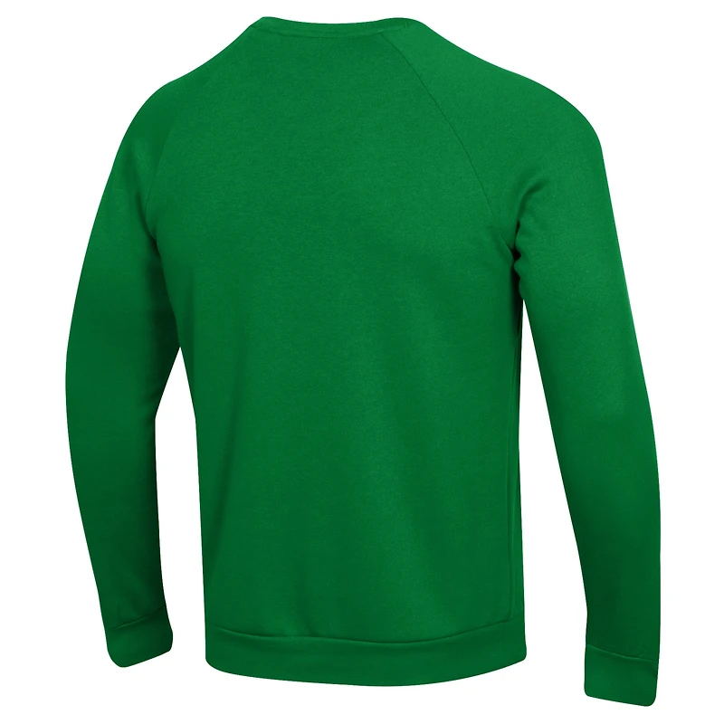 Men's Under Armour Green Notre Dame Fighting Irish Softball All Day Arch Fleece Pullover Sweatshirt