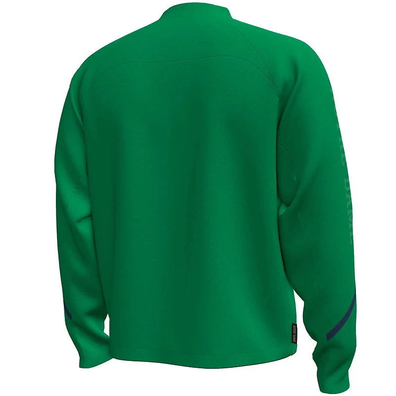 Men's Under Armour  Navy Notre Dame Fighting Irish Unstoppable Full-Zip Bomber Jacket