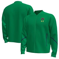 Men's Under Armour  Navy Notre Dame Fighting Irish Unstoppable Full-Zip Bomber Jacket