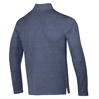 Men's Under Armour Heather Navy Notre Dame Fighting Irish Shillelagh Clover Motion Quarter-Zip Pullover