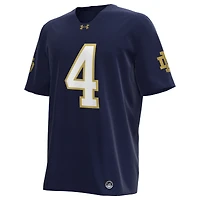 Men's Under Armour Jeremiyah Love Navy Notre Dame Fighting Irish NIL Football Replica Player Jersey