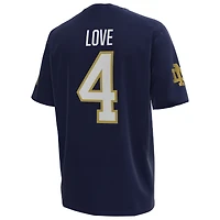 Men's Under Armour Jeremiyah Love Navy Notre Dame Fighting Irish NIL Football Replica Player Jersey