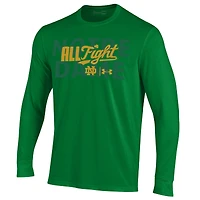 Men's Under Armour Kelly Green Notre Dame Fighting Irish All Fight Long Sleeve T-Shirt