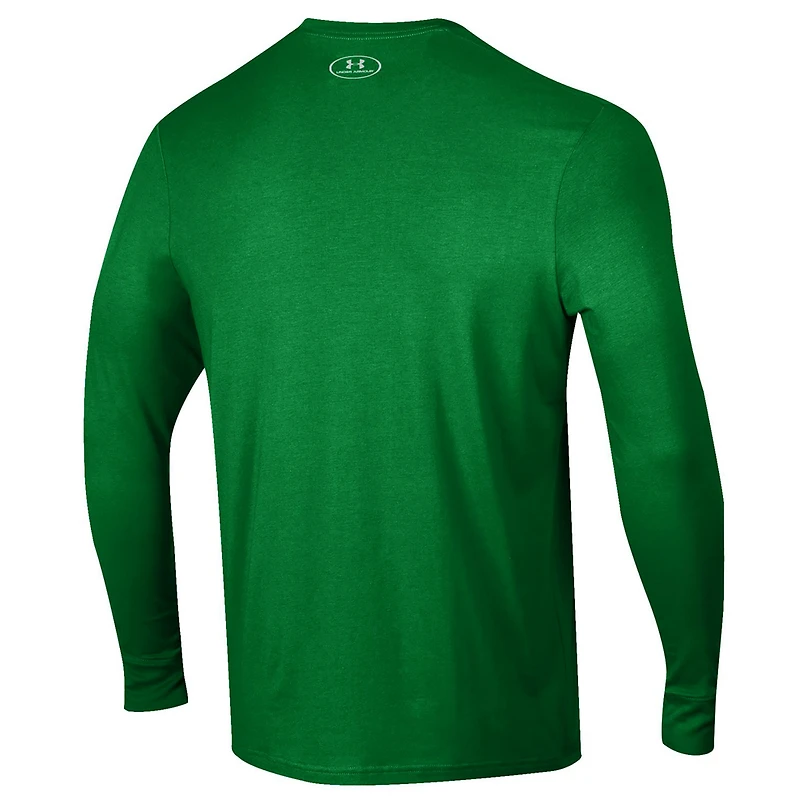 Men's Under Armour Kelly Green Notre Dame Fighting Irish All Fight Long Sleeve T-Shirt