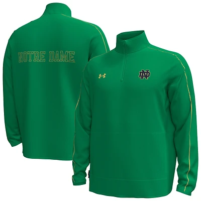 Under Armour Kelly Green Notre Dame Fighting Irish Command Sweatshirt à quart de zip pour hommes