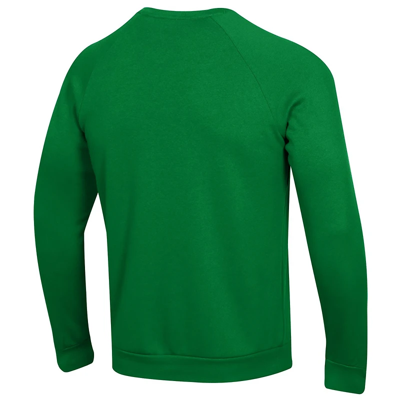 Sweat-shirt en molleton Under Armour Kelly Green pour homme, équipe de football des Fighting Irish Notre Dame