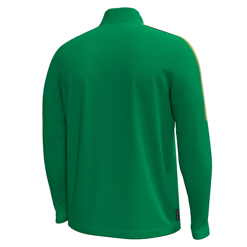 Veste zippée quart de tour Performance Under Armour pour homme, bleu marine, les éliminatoires des Fighting Irish Notre Dame