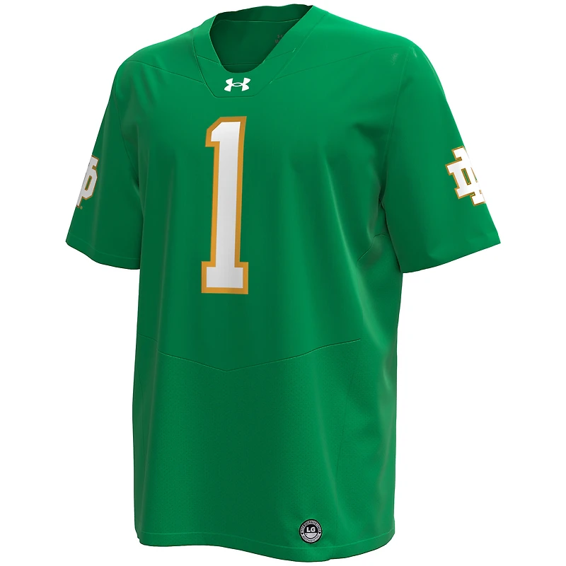 Men's Under Armour  Kelly Green Notre Dame Fighting Irish Premier Football Jersey