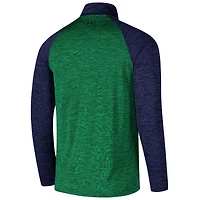 Haut zippé quart de tour vert Under Armour Kelly Green Notre Dame Fighting Irish Tech Wear pour homme
