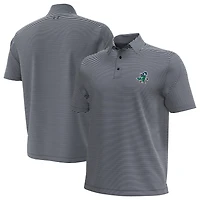 Men's Under Armour Navy/White Notre Dame Fighting Irish Golf Leprechaun Aura Stripe Polo
