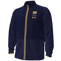 Veste entièrement zippée Under Armour Navy Notre Dame Fighting Irish 2023 Aer Lingus College Football Classic pour homme