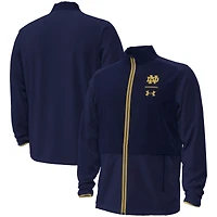 Veste entièrement zippée Under Armour Navy Notre Dame Fighting Irish 2023 Aer Lingus College Football Classic pour homme