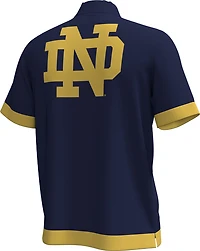 T-shirt à manches courtes et fermeture éclair Under Armour Navy Notre Dame Fighting Irish 2024 pour homme