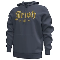 Men's Under Armour Navy Notre Dame Fighting Irish 2024 Shamrock Series Essential Pullover Hoodie
