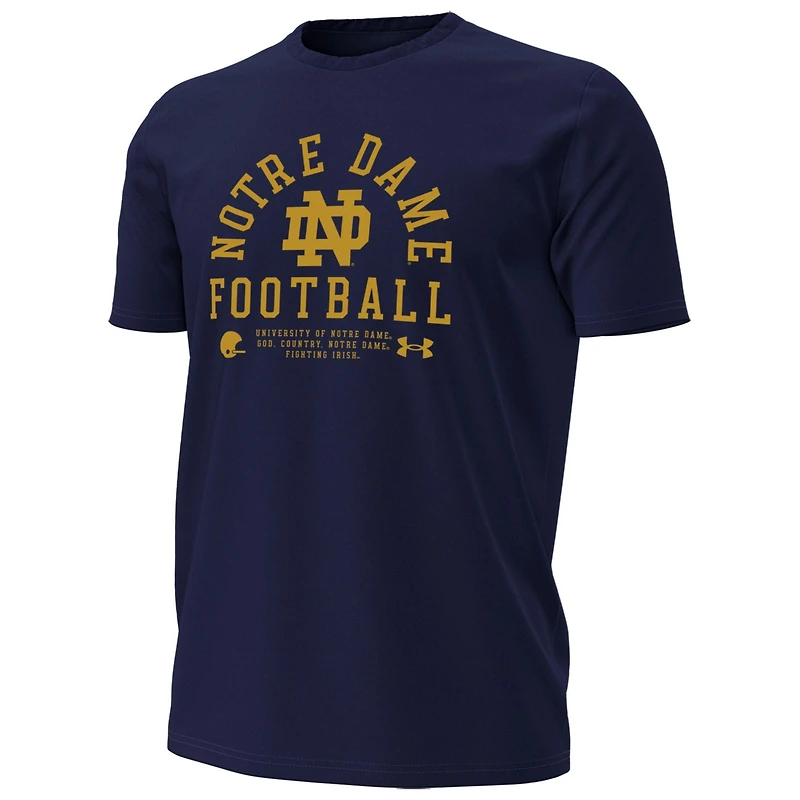 Men's Under Armour  Navy Notre Dame Fighting Irish 2025 Sideline Football Performance T-Shirt
