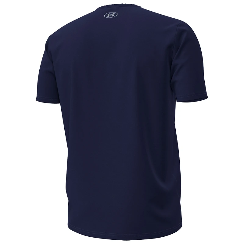 Men's Under Armour  Navy Notre Dame Fighting Irish 2025 Sideline Football Performance T-Shirt
