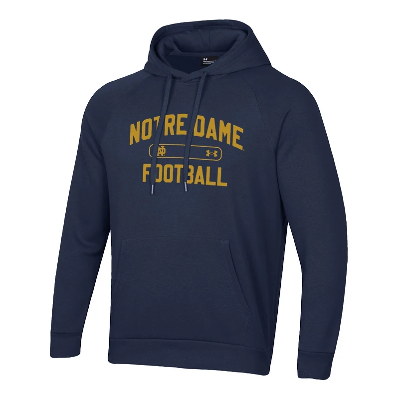 Men's Under Armour Navy Notre Dame Fighting Irish 2025 Sideline Rival Fleece Hoodie