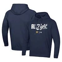 Under Armour Navy Notre Dame Fighting Irish All Fight Raglan - Sweat à capuche pour homme