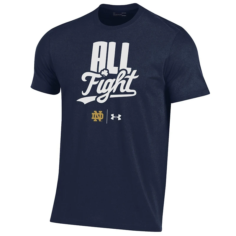 Under Armour Navy Notre Dame Fighting Irish All Fight T-shirt pour homme