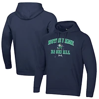 Men's Under Armour Navy Notre Dame Fighting Irish Baseball All Day Arch Fleece Pullover Hoodie