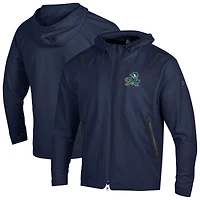 Men's Under Armour Navy Notre Dame Fighting Irish Basketball Leprechaun Unstoppable Raglan Full-Zip Jacket