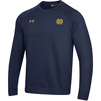 Men's Under Armour  Navy Notre Dame Fighting Irish Coaches Rival Raglan Pullover Sweatshirt