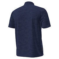 Polo camouflage jacquard Under Armour bleu marine Notre Dame Fighting Irish Drive pour homme
