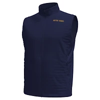 Gilet Under Armour bleu marine pour homme, modèle Fighting Irish Drive Pro Storm, entièrement zippé