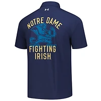 Chemise boutonnée Under Armour bleu marine pour homme, motif Fighting Irish Gameday Armourfuse Camp
