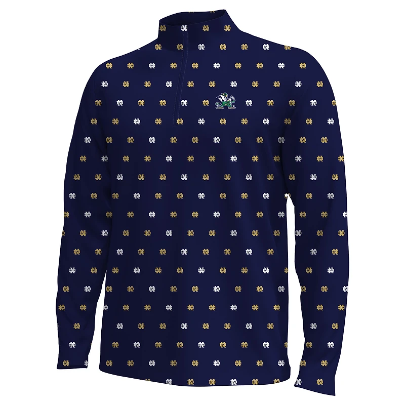 Men's Under Armour  Navy Notre Dame Fighting Irish Gameday Armourfuse Half-Zip Top
