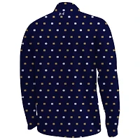 Men's Under Armour  Navy Notre Dame Fighting Irish Gameday Armourfuse Half-Zip Top