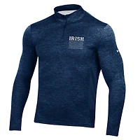 Under Armour - Notre Dame Fighting Irish Gameday Twist Haut à quart zippé pour homme Bleu marine