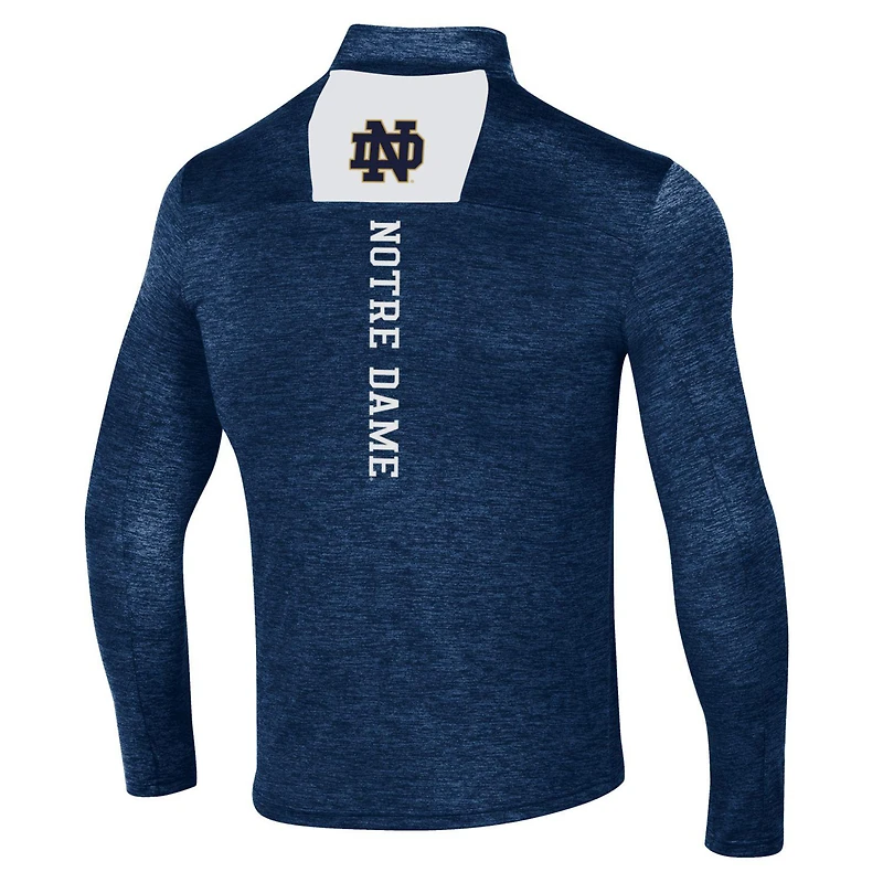 Under Armour - Notre Dame Fighting Irish Gameday Twist Haut à quart zippé pour homme Bleu marine