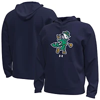 Men's Under Armour Navy Notre Dame Fighting Irish Golf Leprechaun Fleece Hoodie