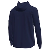 Men's Under Armour Navy Notre Dame Fighting Irish Golf Leprechaun Tech Stretch Long Sleeve Hooded T-Shirt