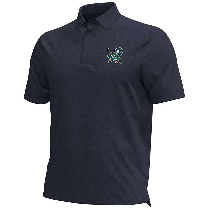 Polo de hockey Under Armour bleu marine Notre Dame Fighting Irish pour homme Leprechaun Drive Aura