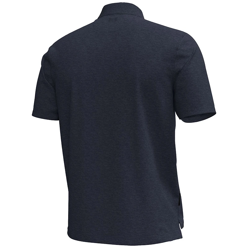 Polo de hockey Under Armour bleu marine Notre Dame Fighting Irish pour homme Leprechaun Drive Aura