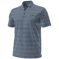 Men's Under Armour Navy Notre Dame Fighting Irish Hockey Leprechaun Drive Micro Groove Stripe Polo