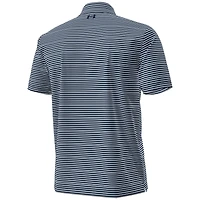 Men's Under Armour Navy Notre Dame Fighting Irish Hockey Leprechaun Drive Micro Groove Stripe Polo