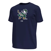 Men's Under Armour White Notre Dame Fighting Irish Hockey Leprechaun Tech Stretch T-Shirt
