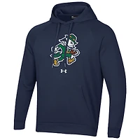 Men's Under Armour Navy Notre Dame Fighting Irish Leprechaun Rival Fleece Hoodie