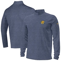 Veste Under Armour pour homme, bleu marine, motif Notre Dame Fighting Irish, fermeture éclair 1/4 métallisée