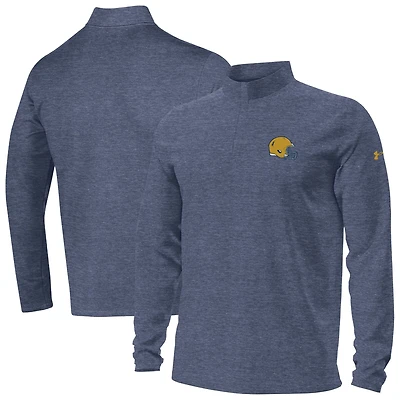 Men's Under Armour  Navy Notre Dame Fighting Irish Metallic Motion Quarter-Zip Jacket