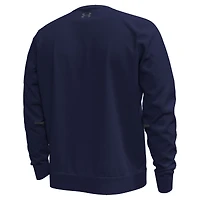 Men's Under Armour  Navy Notre Dame Fighting Irish Metallic Tri-Blend Unstoppable Fleece Sweatshirt