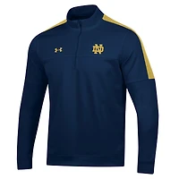 Veste à demi-zip Under Armour Navy Notre Dame Fighting Irish Midlayer pour hommes