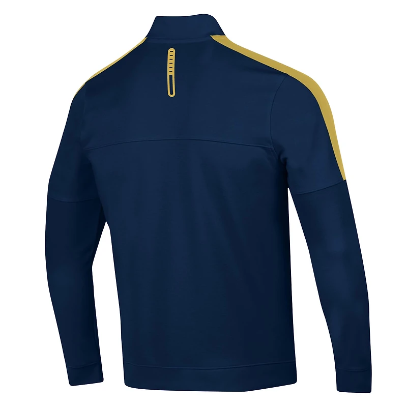 Veste à demi-zip Under Armour Navy Notre Dame Fighting Irish Midlayer pour hommes