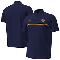 Men's Under Armour Navy Notre Dame Fighting Irish Performance Drive Chest Stripe Polo