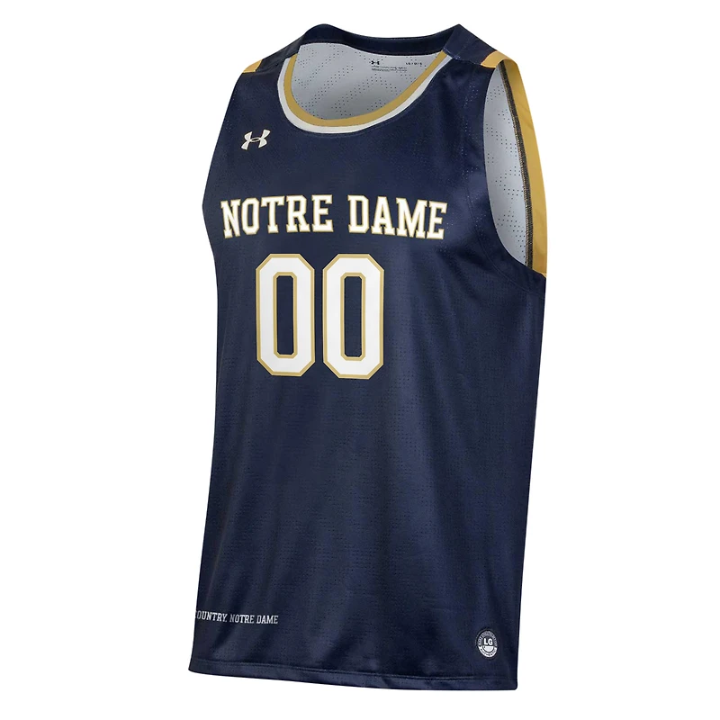 Men's Under Armour Navy Notre Dame Fighting Irish Pick-A-Player NIL Basketball Jersey