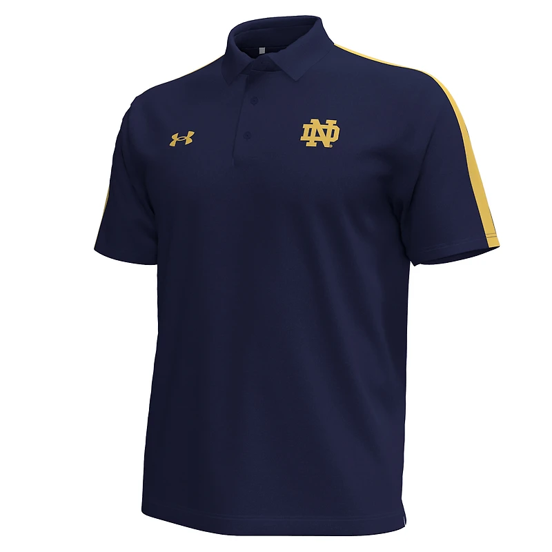 Polo Under Armour Notre Dame Fighting Irish Pinnacle Performance pour hommes, bleu marine
